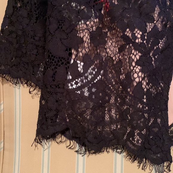 THE JETSET DIARIES FANTASIA BLACK LACE SUPER GLAM 2PIECE SET WITH EYELASH TRIM - Picture 6 of 15